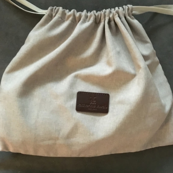 Katherine Kwei brown leather clutch authentic 8x10
